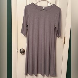 Old Navy Women's 3/4 Sleeve Gray Swing Dress